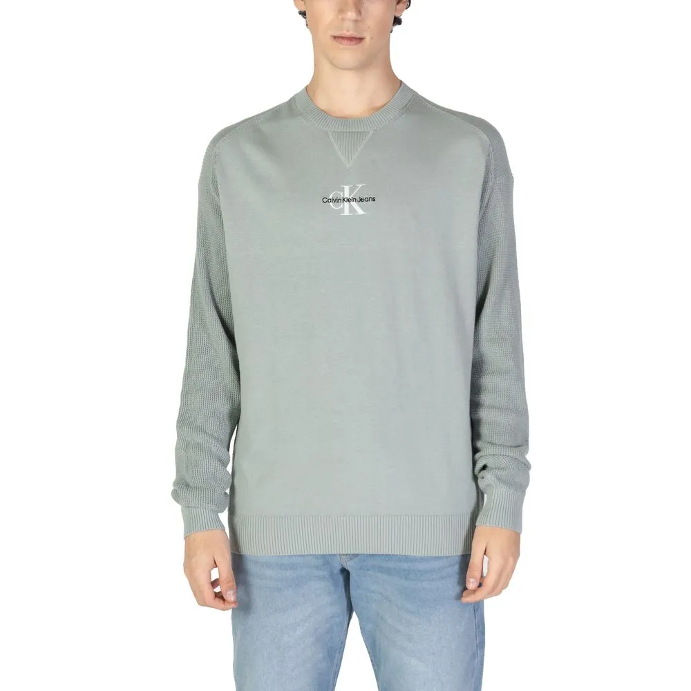 Calvin Klein Jeans Men's Green Cotton Sweater