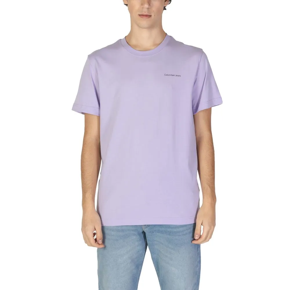 Calvin Klein Jeans Men's Purple Cotton T-Shirt