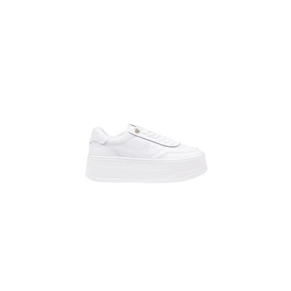 Tommy Hilfiger Women's White Leather Sneaker