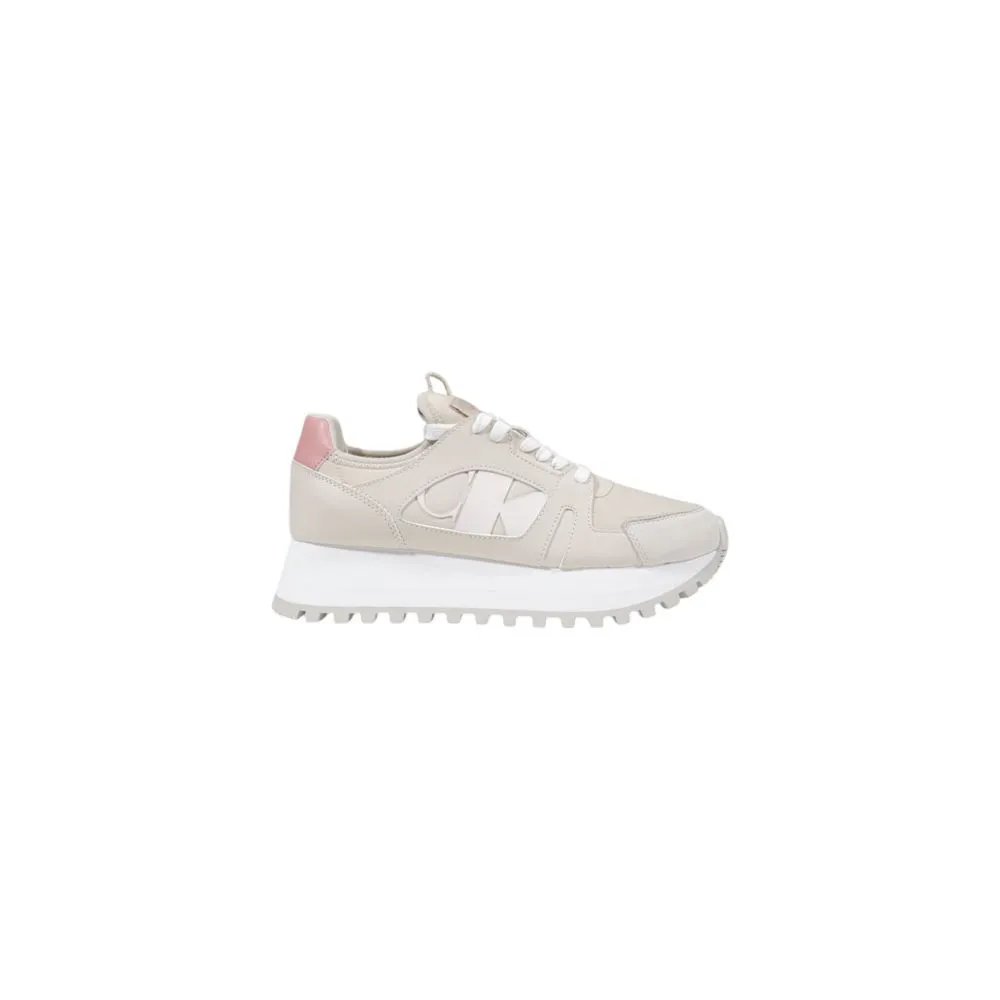 Calvin Klein Jeans Women's Beige Polyester Sneaker