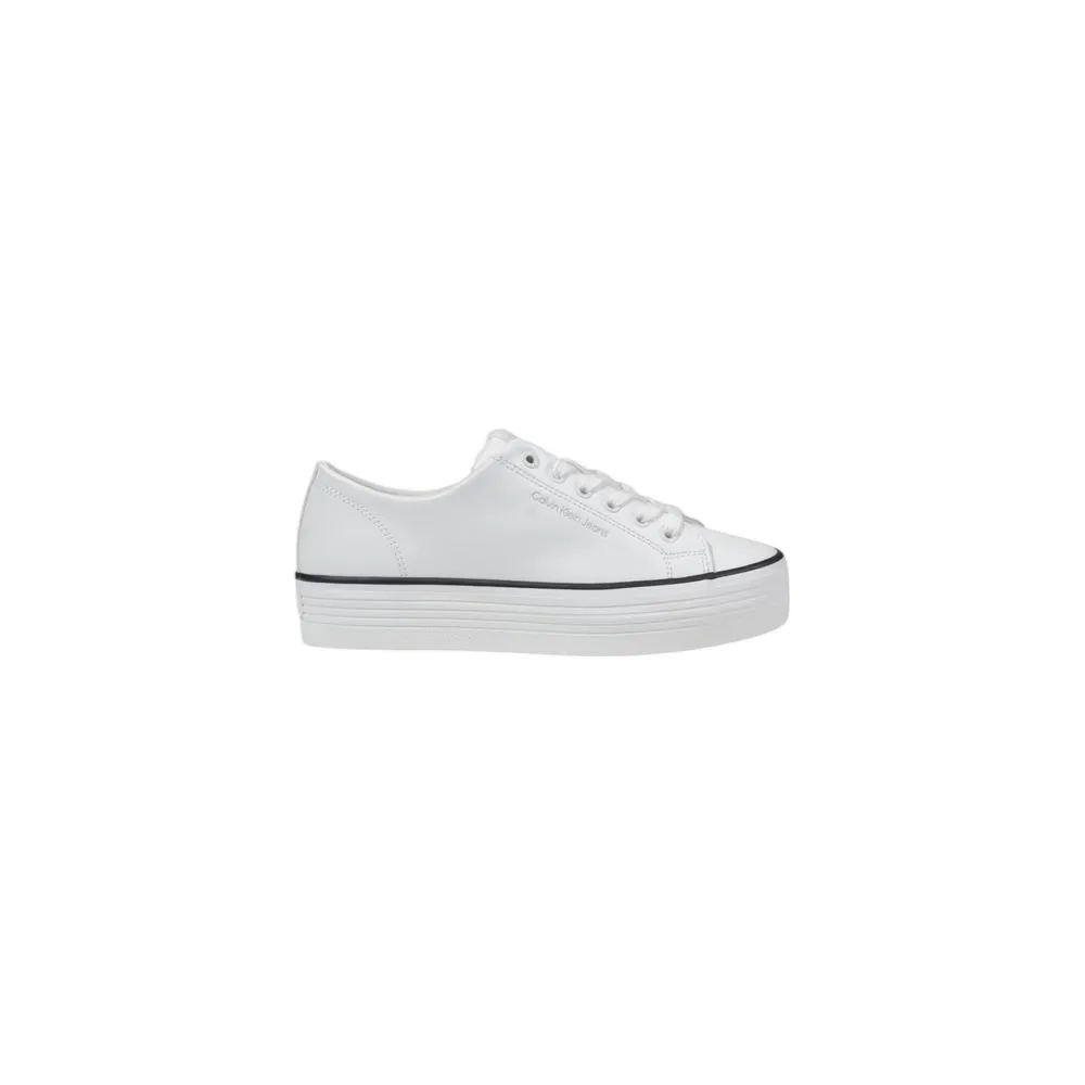 Calvin Klein Jeans Women's Black And White Leather Sneaker