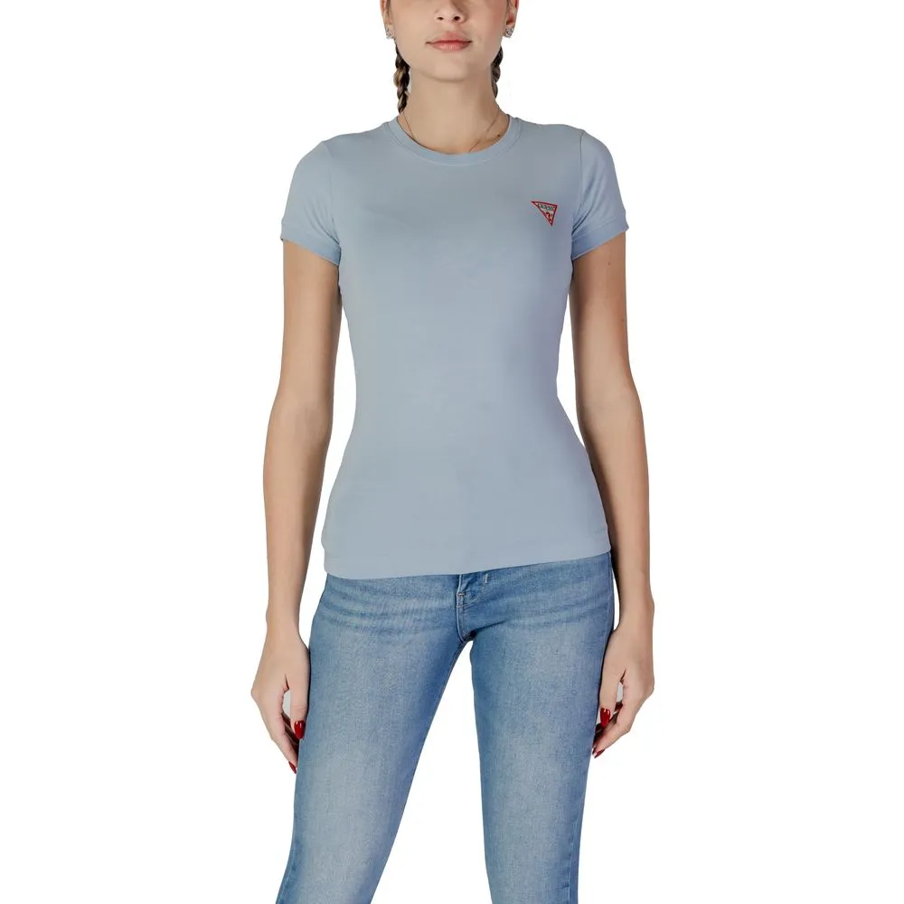 Guess Women's Blue Cotton Tops & T-Shirt