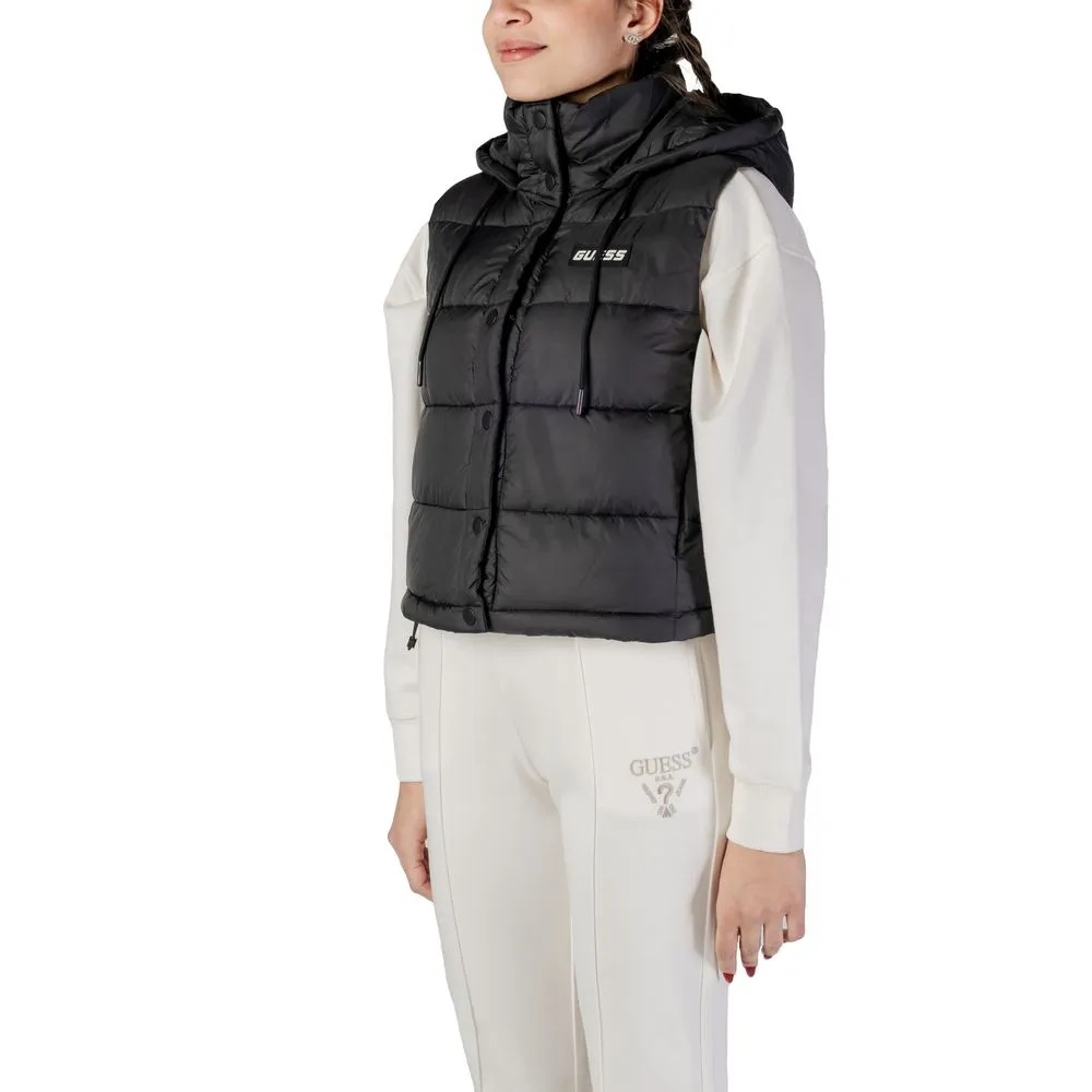 Guess Women's Black Polyester Jackets & Coat