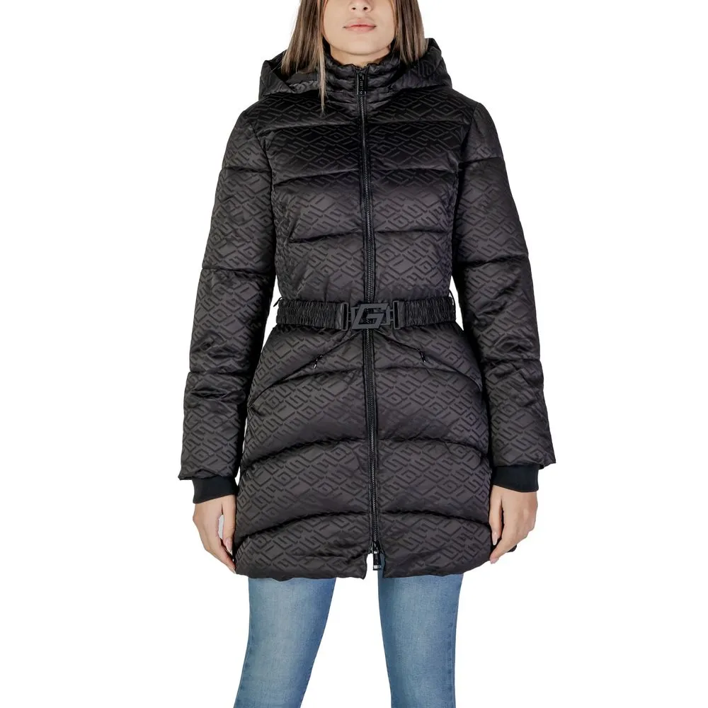 Guess Women's Black Polyester Jackets & Coat