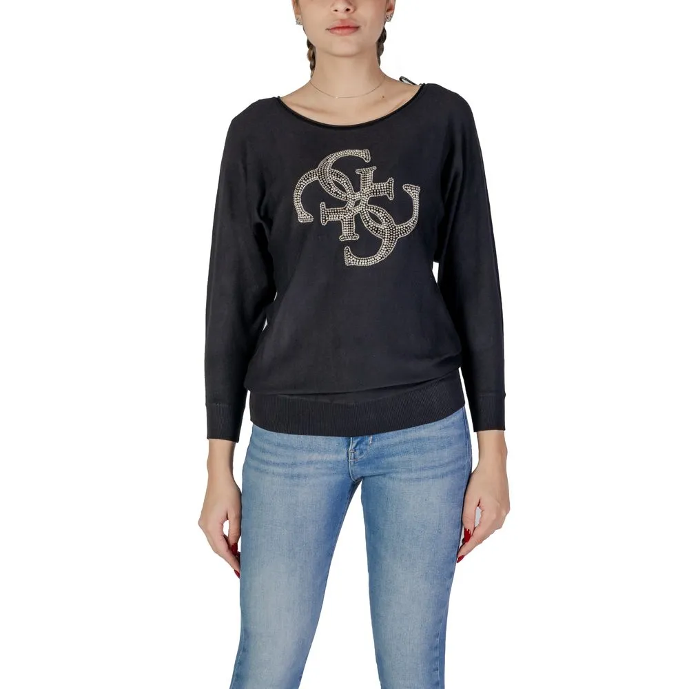 Guess Women's Black Viscose Tops & T-Shirt
