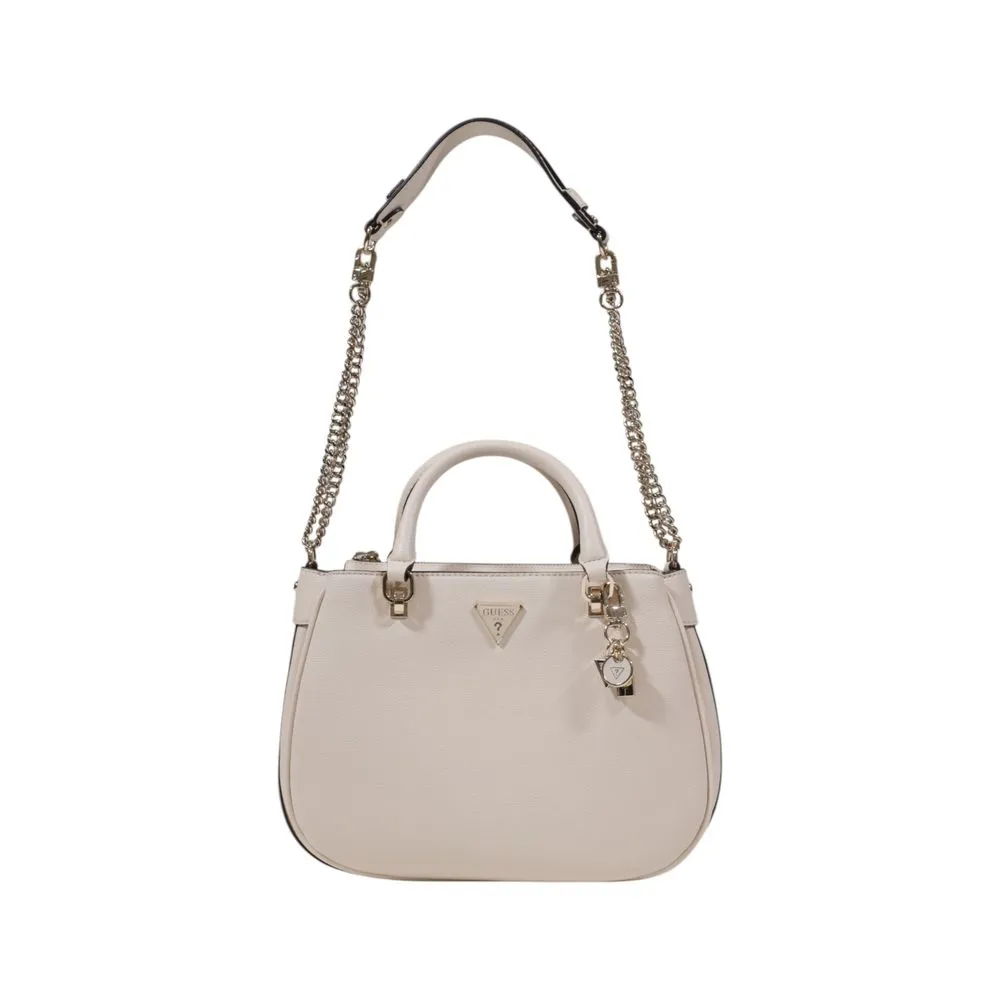 Guess Women's Cream Polyethylene Handbag