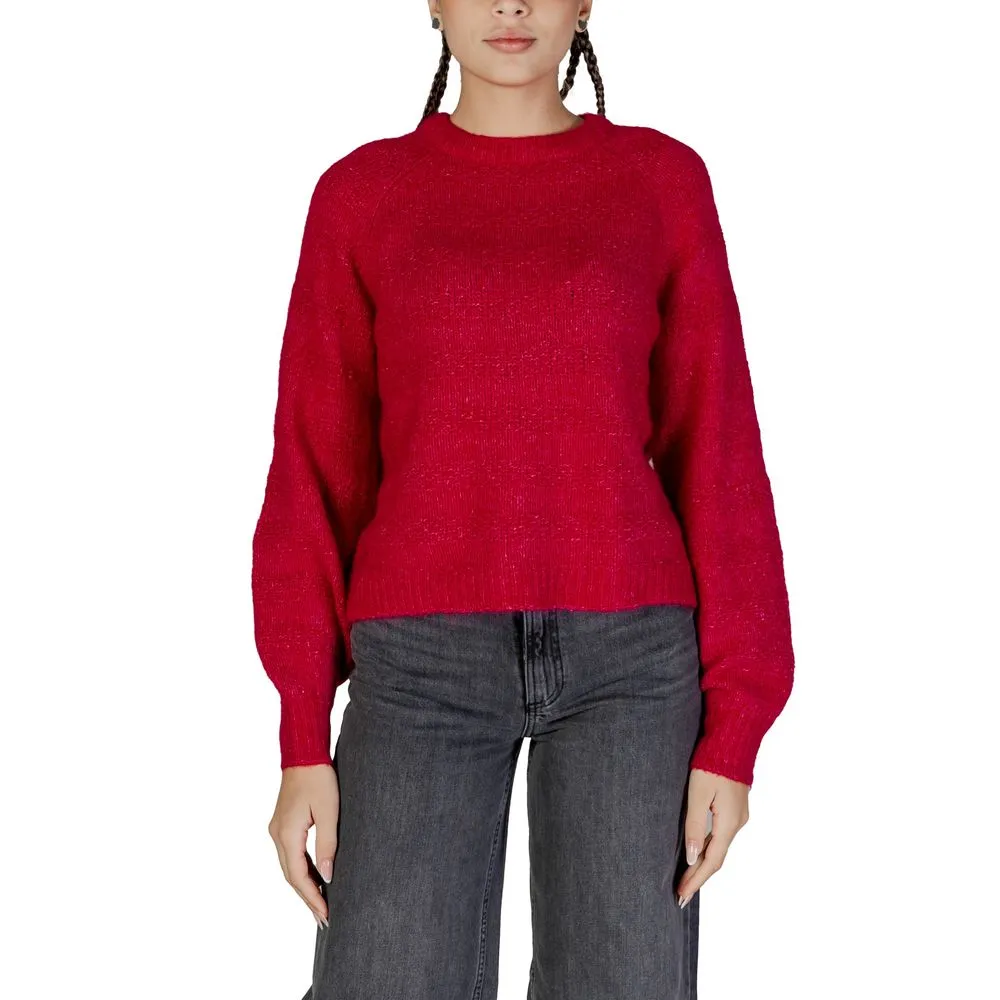 Only Women's Pink Polyester Sweater