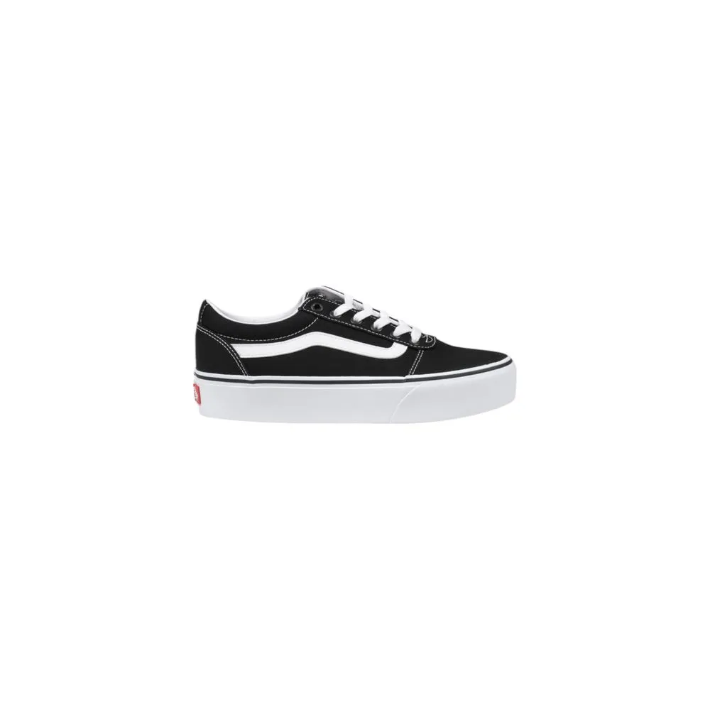 Vans Women's Black And White Fabric Sneaker