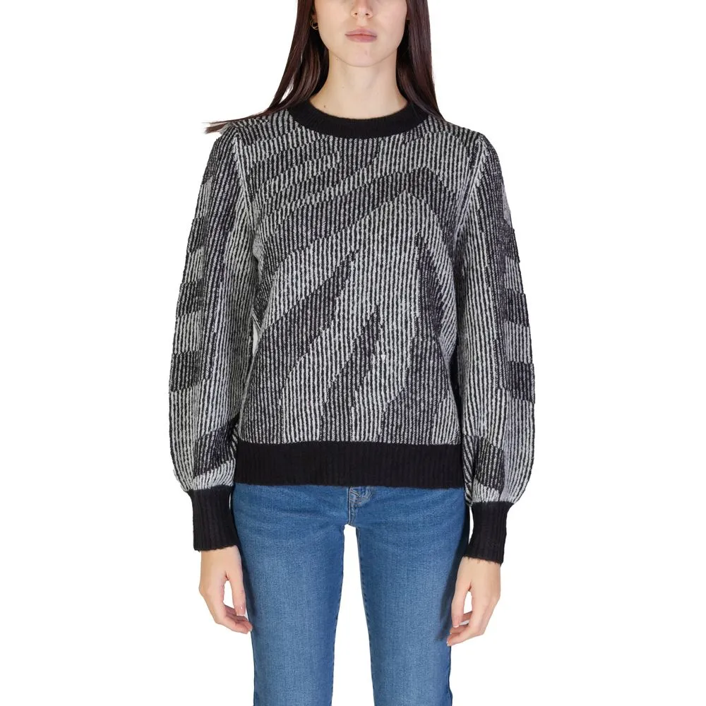 Vila Clothes Women's Black Acrylic Sweater
