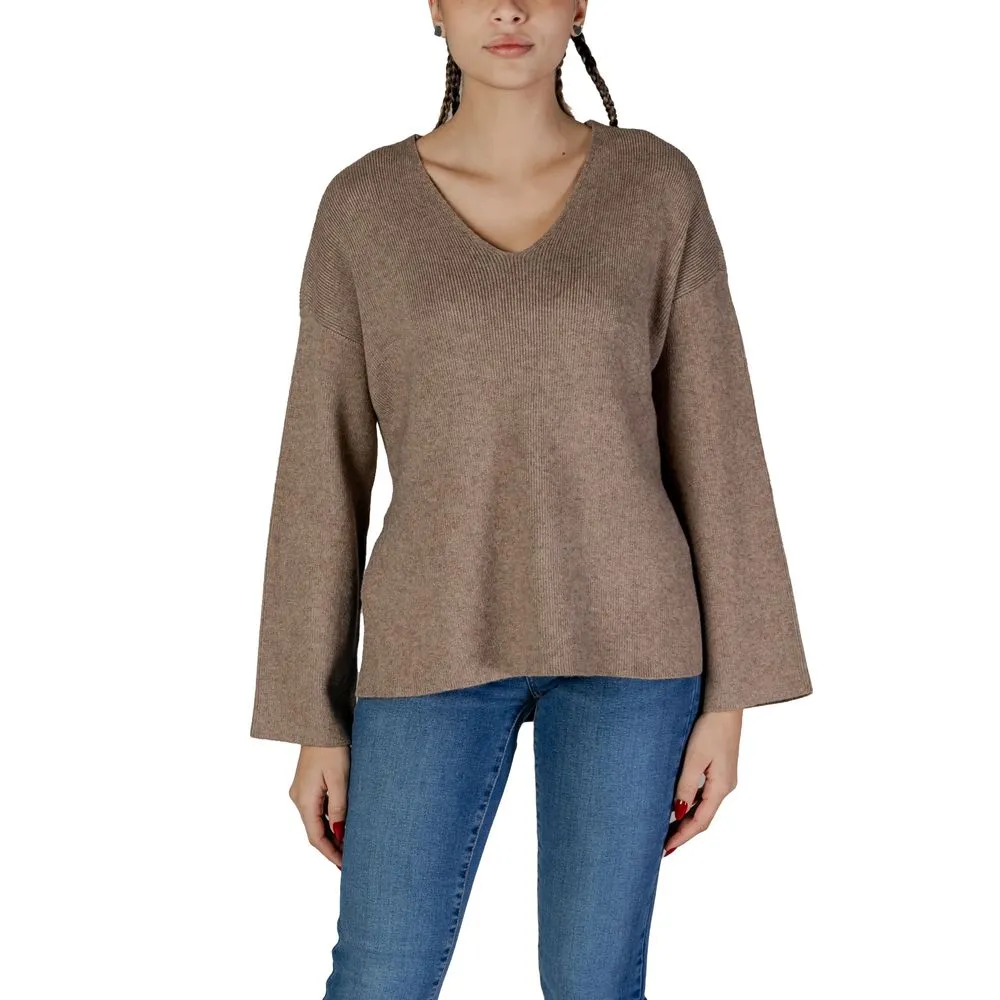 Only Women's Brown Viscose Sweater