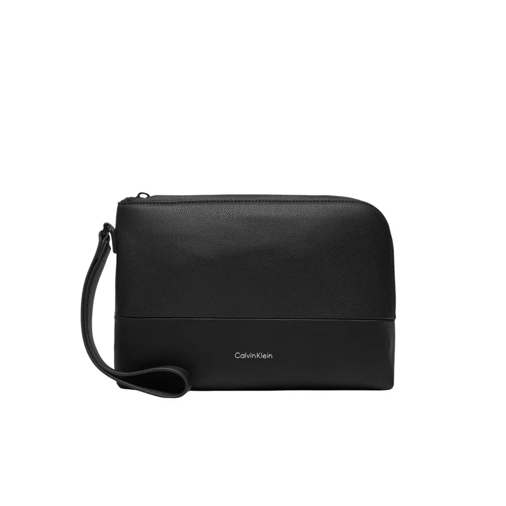Calvin Klein Men's Black Recycled Polyester Luggage And Travel