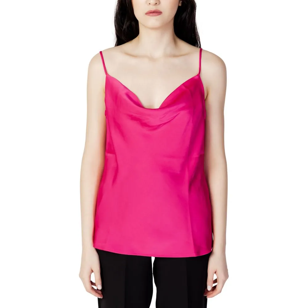 Vila Clothes Women's Pink Polyester Tops & T-Shirt
