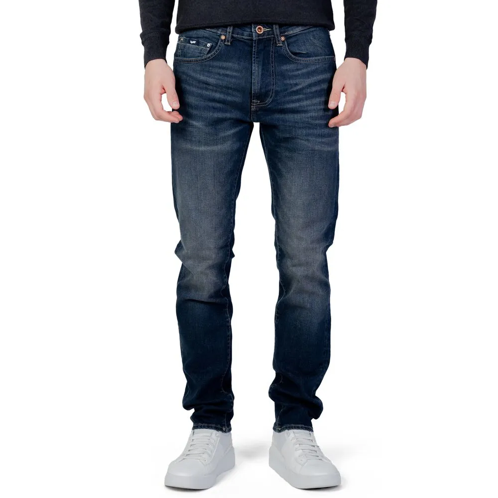 Gas Men's Blue Elastane Jeans & Pant