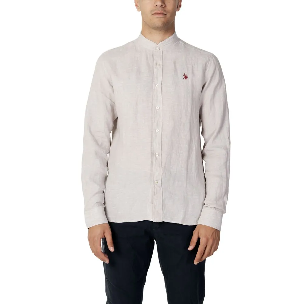 U.S. POLO ASSN. Men's Beige Linen Shirt
