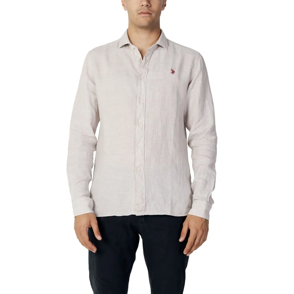 U.S. POLO ASSN. Men's Gray Linen Shirt