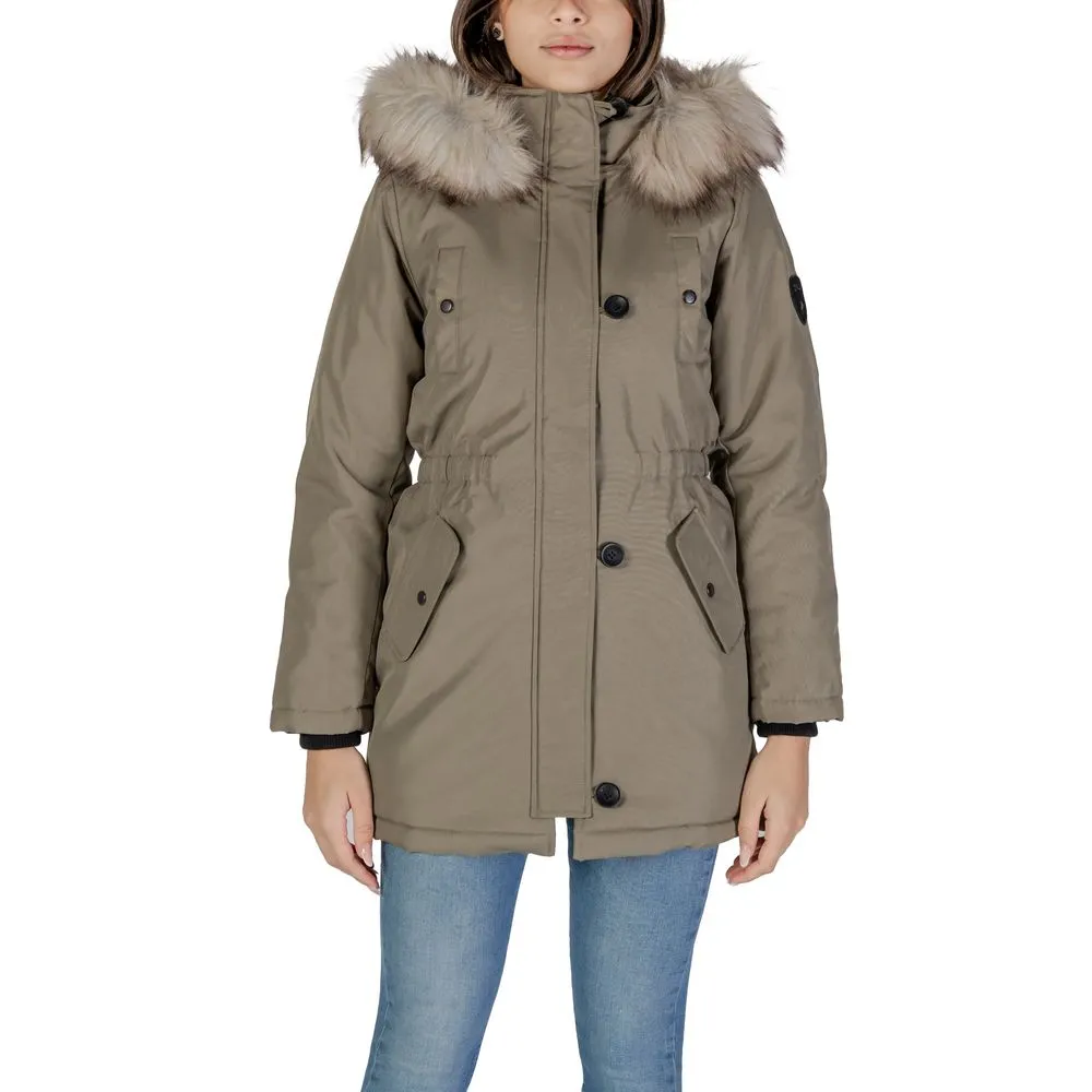 Only Women's Green Polyester Jackets & Coat