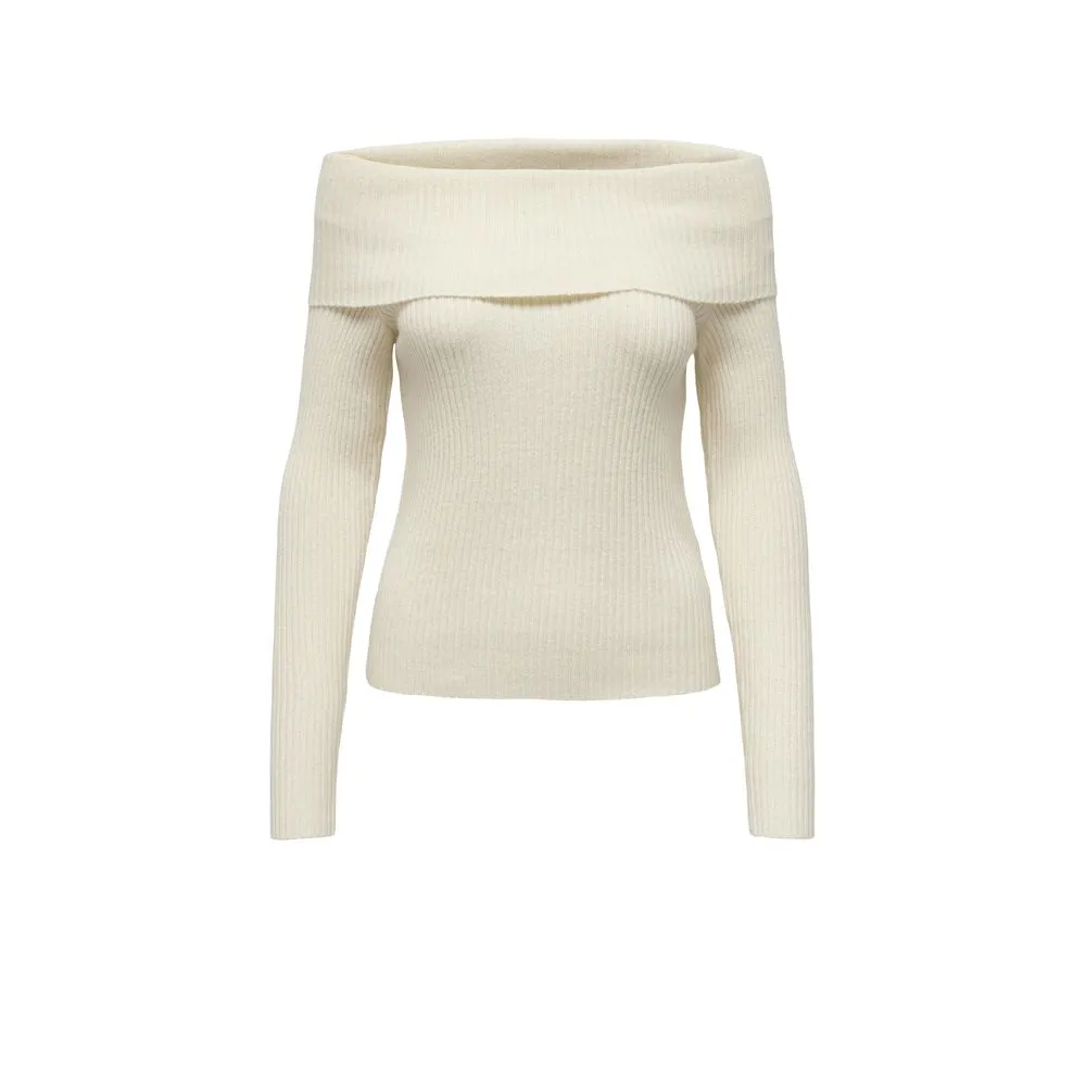 Only Women's Cream Viscose Sweater
