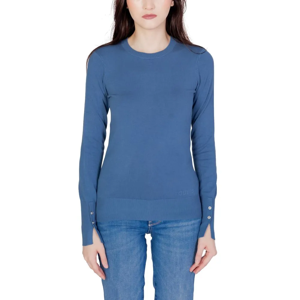 Guess Women's Blue Cotton Tops & T-Shirt