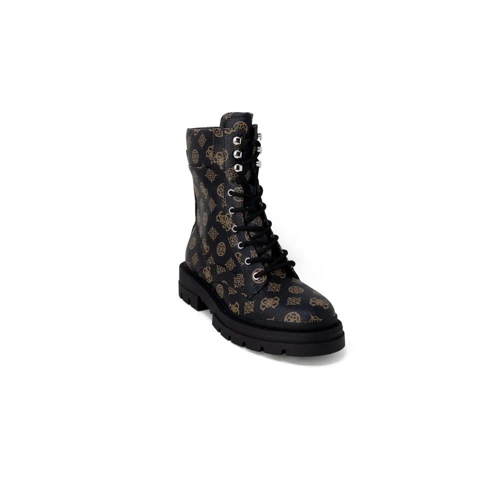 Guess Women's Brown Leather Leather Boot