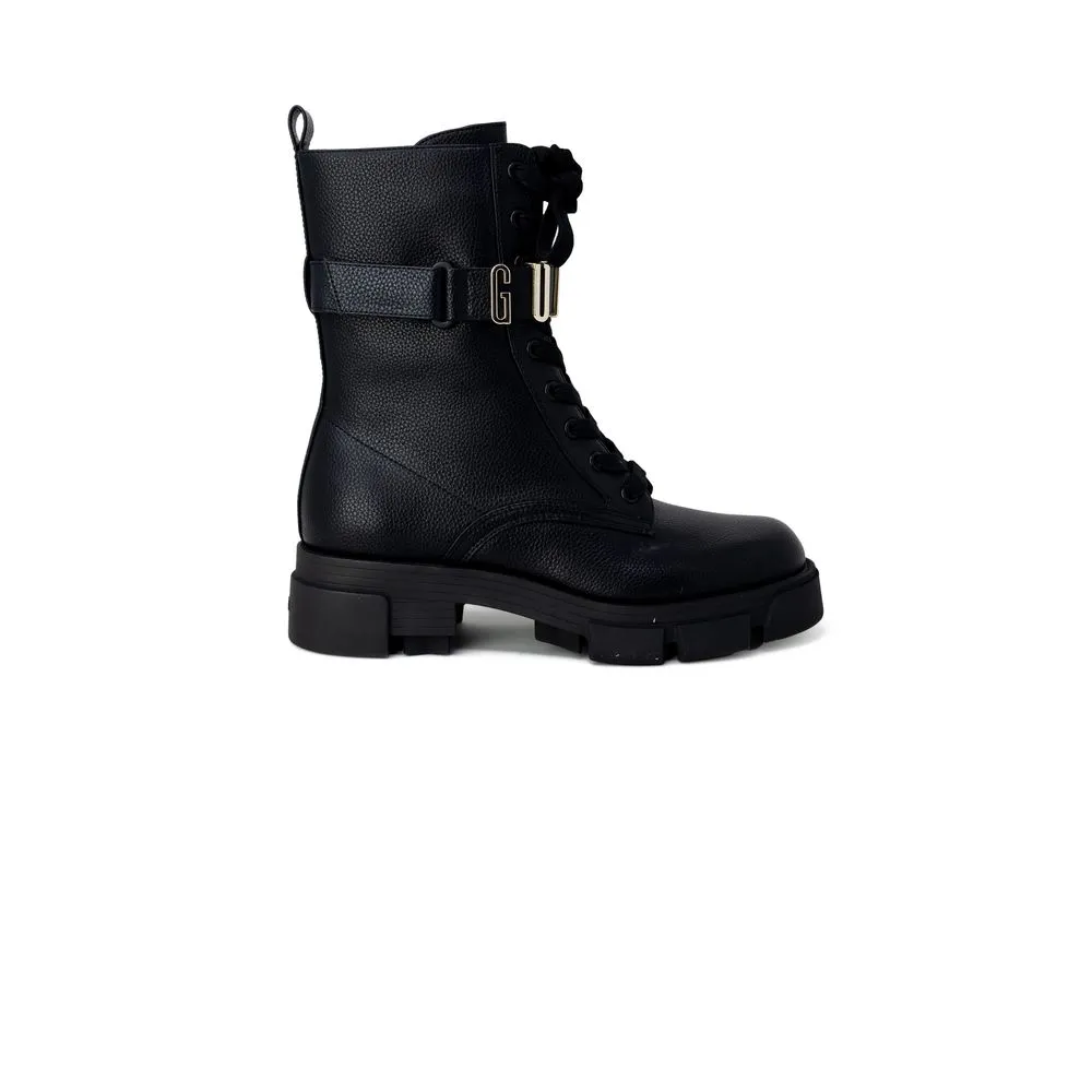 Guess Women's Black Leather Leather Boot