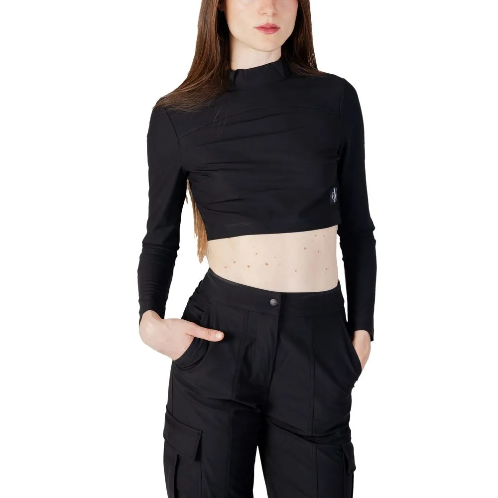 Calvin Klein Jeans Women's Black Polyester Polyester Tops & T-Shirt