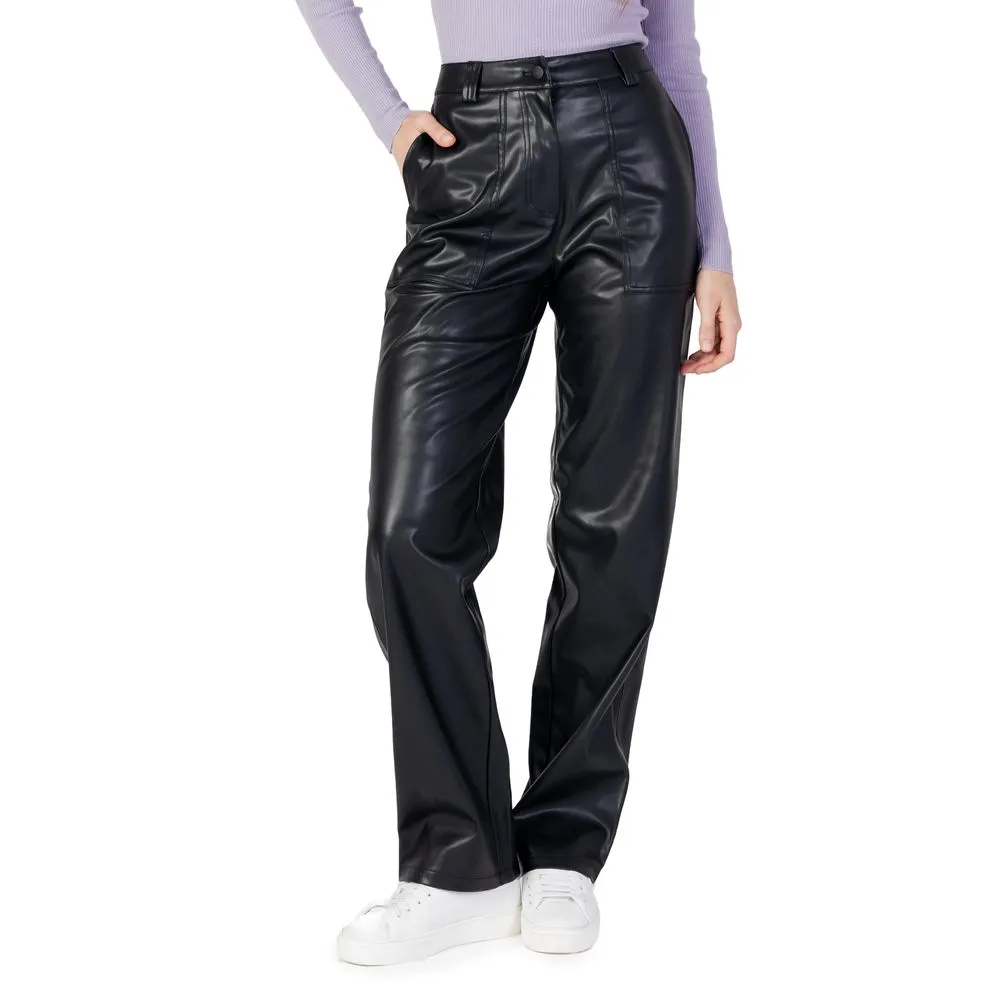Calvin Klein Jeans Women's Black Polyester Polyester Jeans & Pant