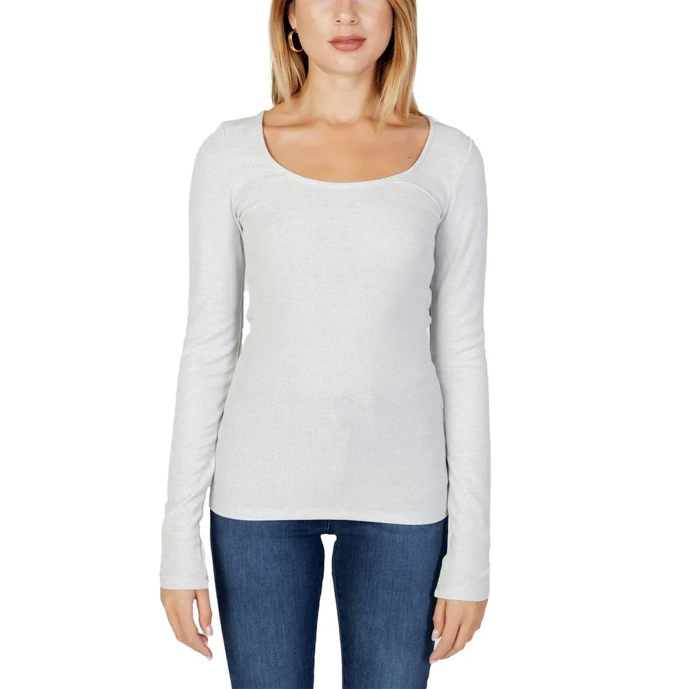 Vila Clothes Women's Silver Viscose Tops & T-Shirt