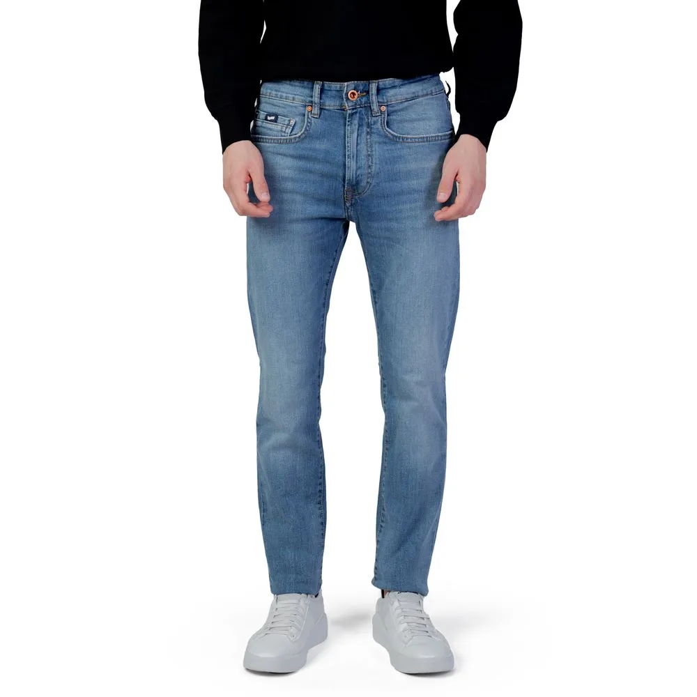 Gas Men's Light Blue Cotton Jeans & Pant