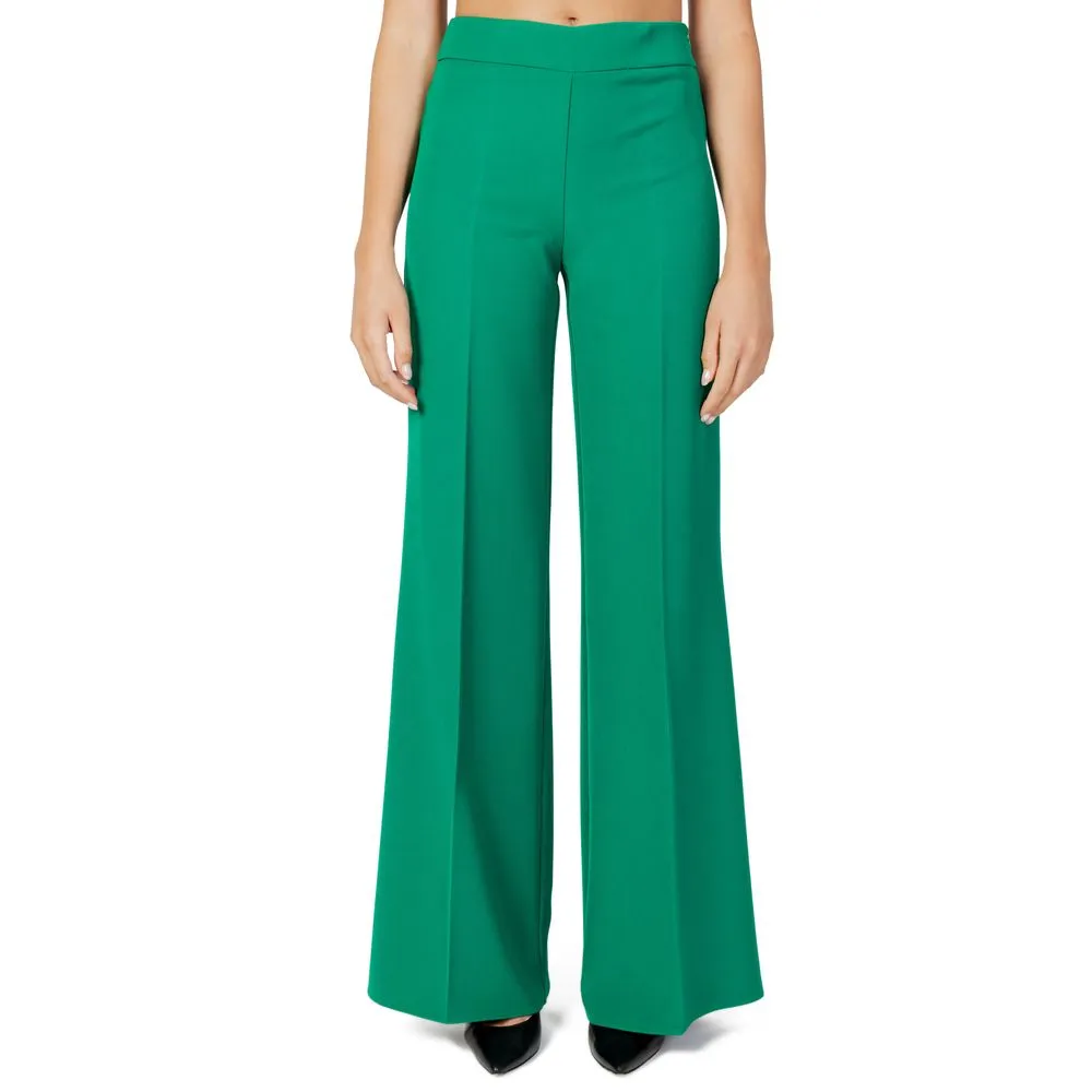 Sandro Ferrone Women's Green Polyester Jeans & Pant