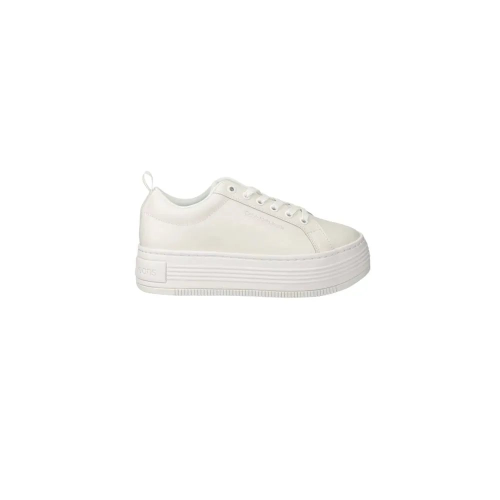 Calvin Klein Jeans Women's White Leather Sneaker