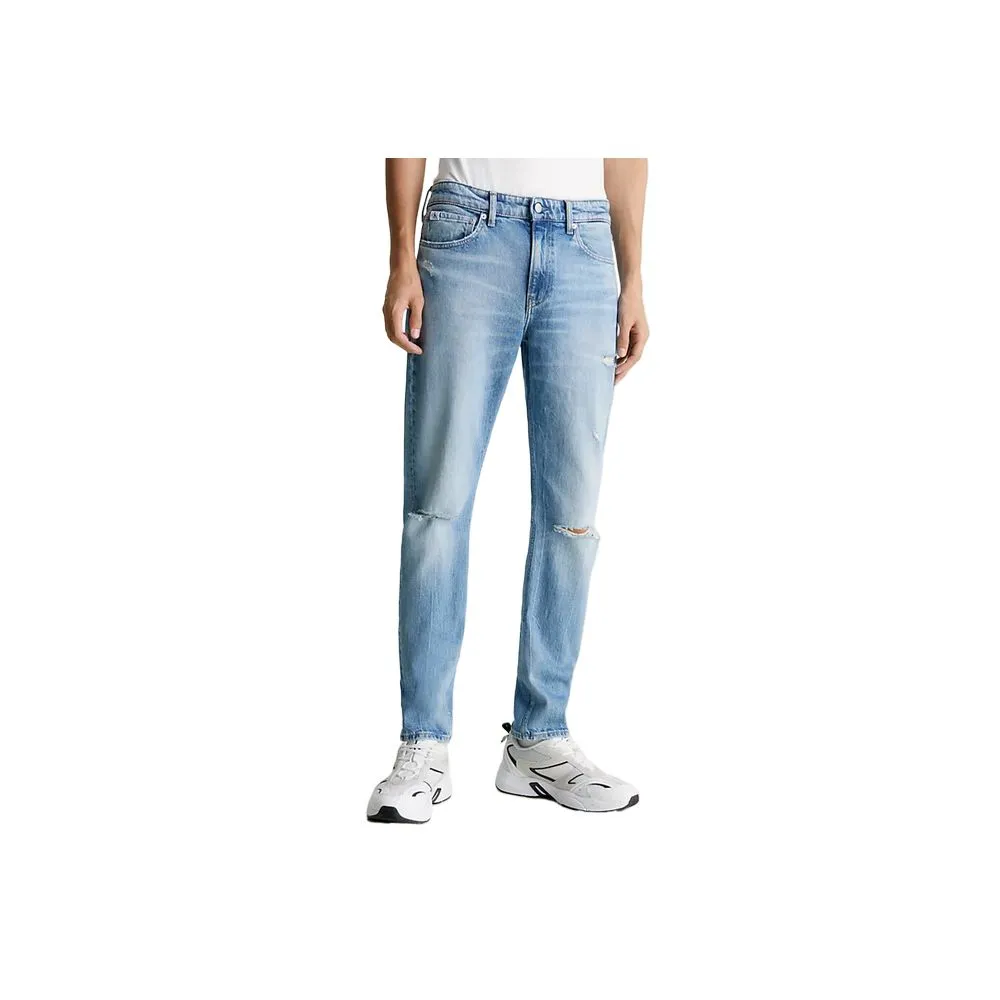 Calvin Klein Jeans Men's Blue Cotton Cotton Jeans & Pant