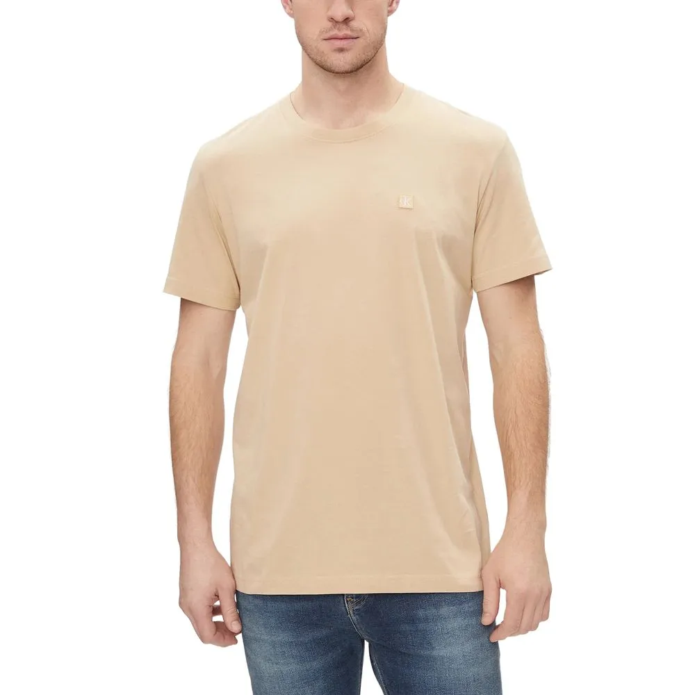 Calvin Klein Jeans Men's Beige Organic Cotton T-Shirt