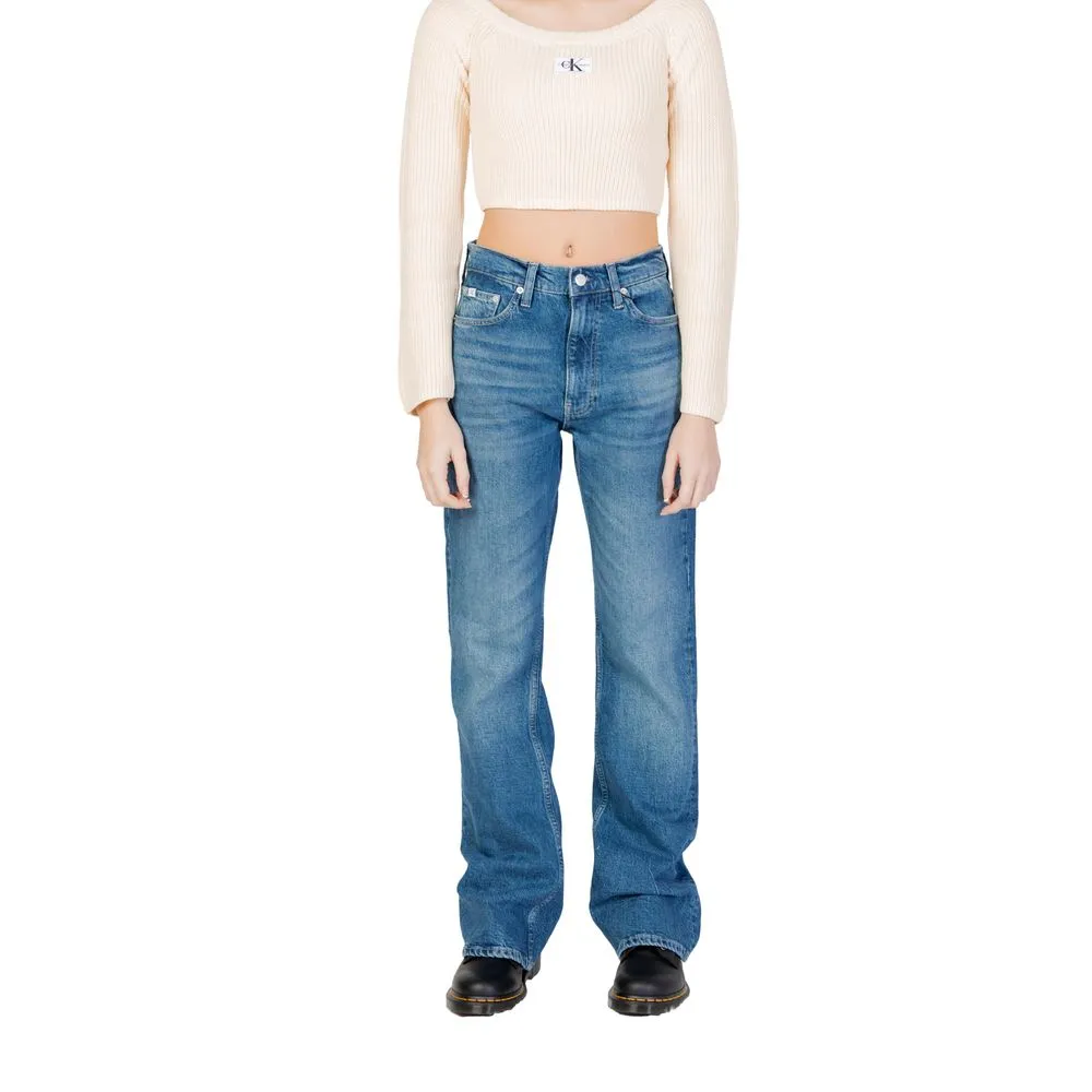 Calvin Klein Jeans Women's Blue Cotton Jeans & Pant