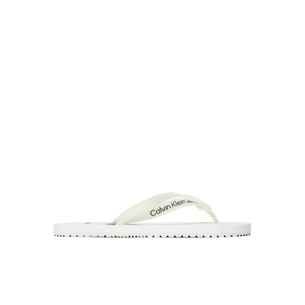 Calvin Klein Jeans Men's White Polyethylene Sandal