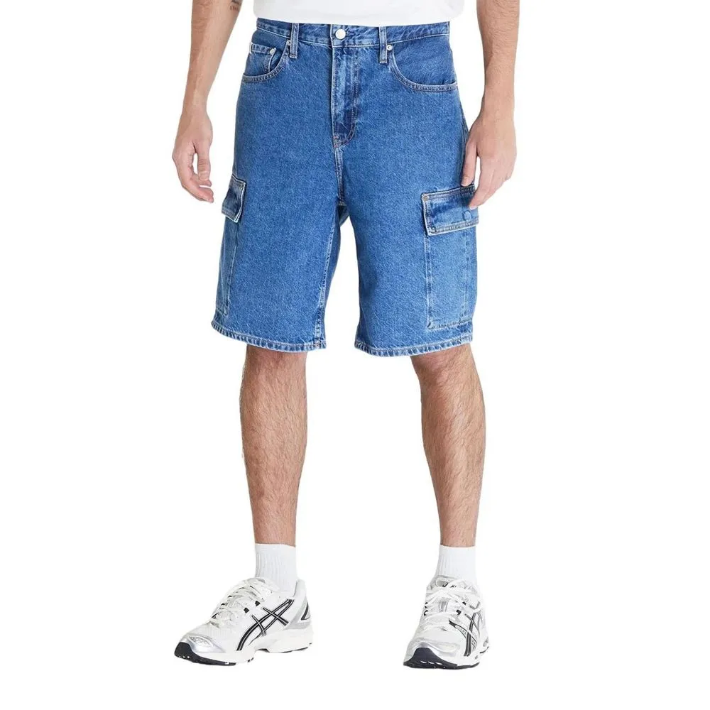 Calvin Klein Jeans Men's Blue Cotton Short