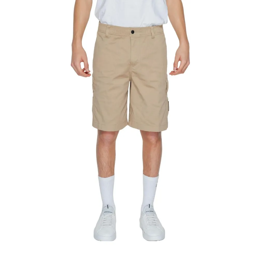 Calvin Klein Jeans Men's Beige Cotton Short
