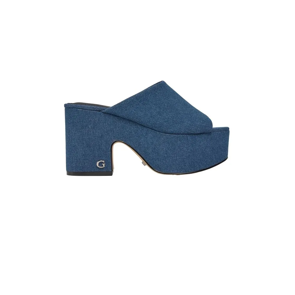 Guess Women's Blue Cotton Sandal