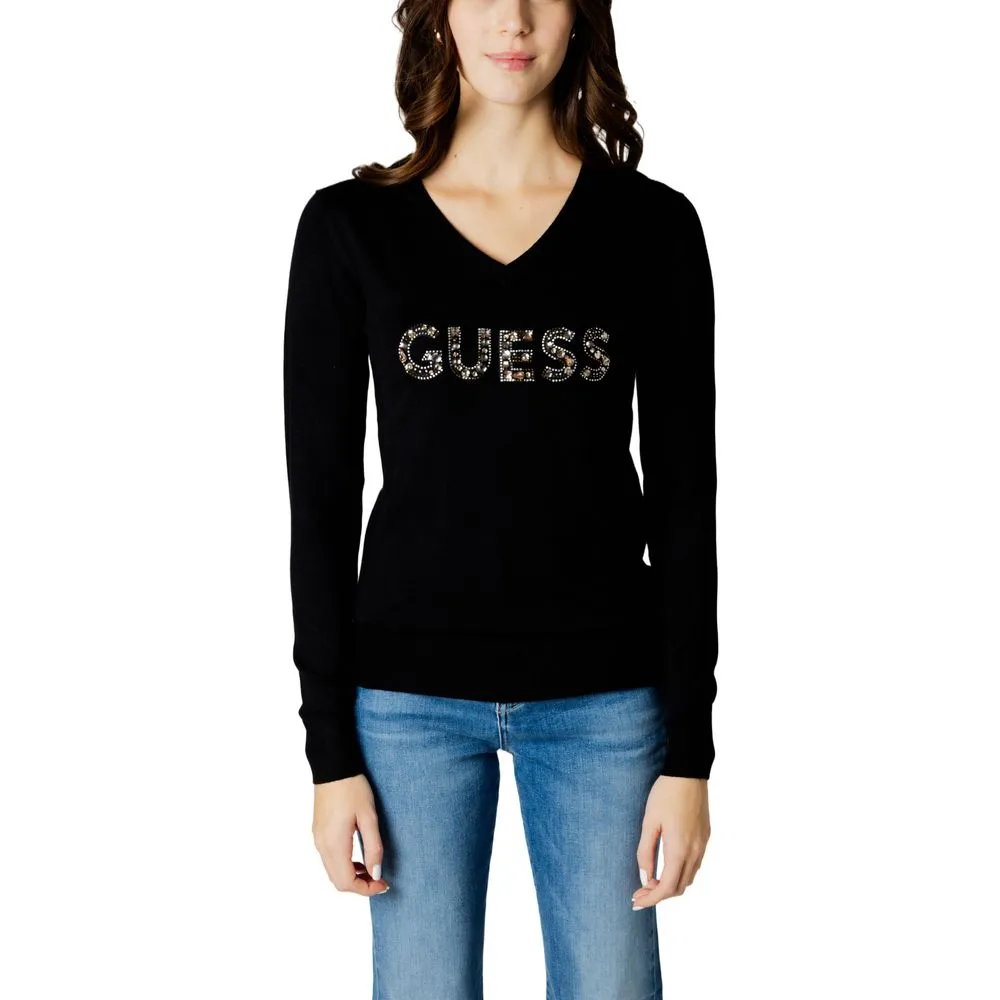 Guess Women's Black Viscose Tops & T-Shirt