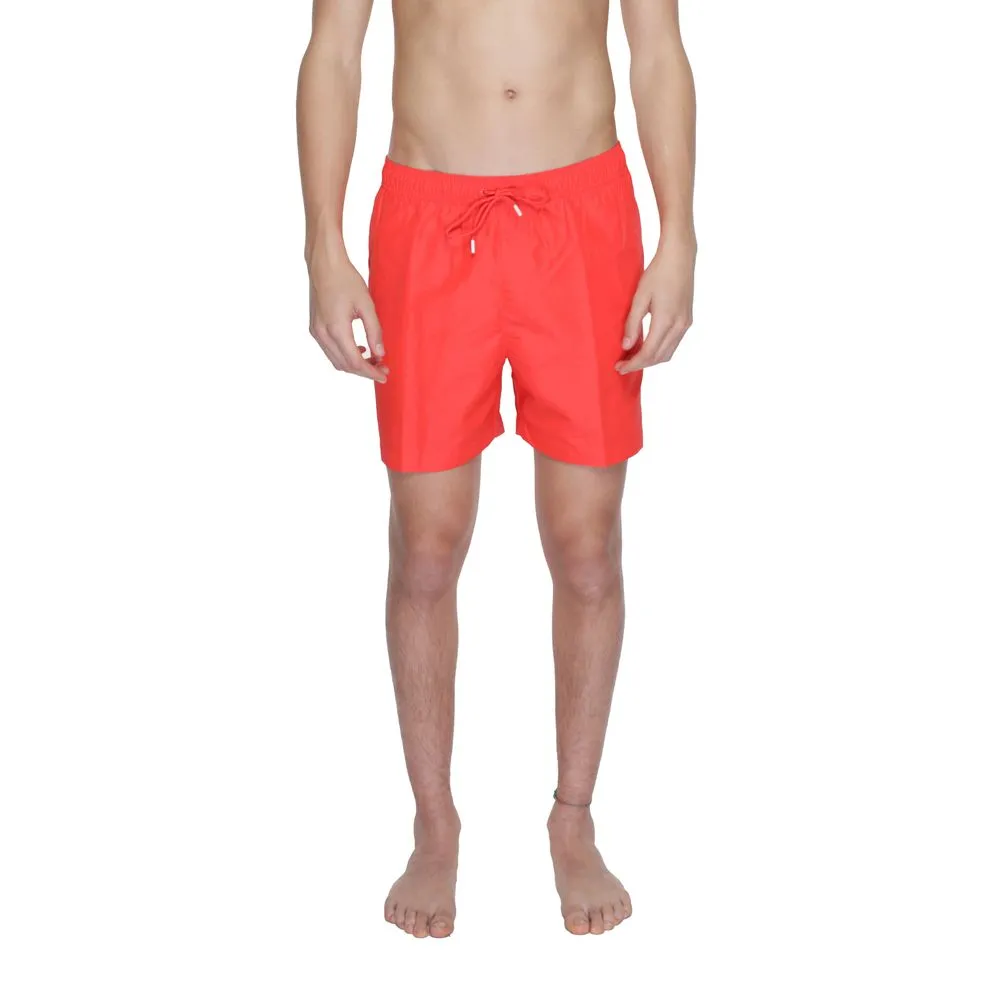 Calvin Klein Men's Red Recycled Polyester Swimwear