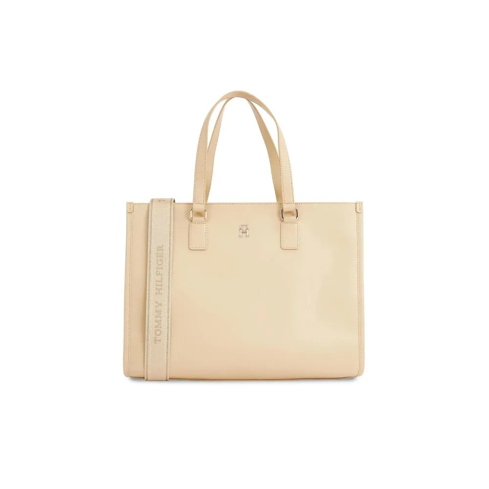 Tommy Hilfiger Women's Beige Polyethylene Handbag