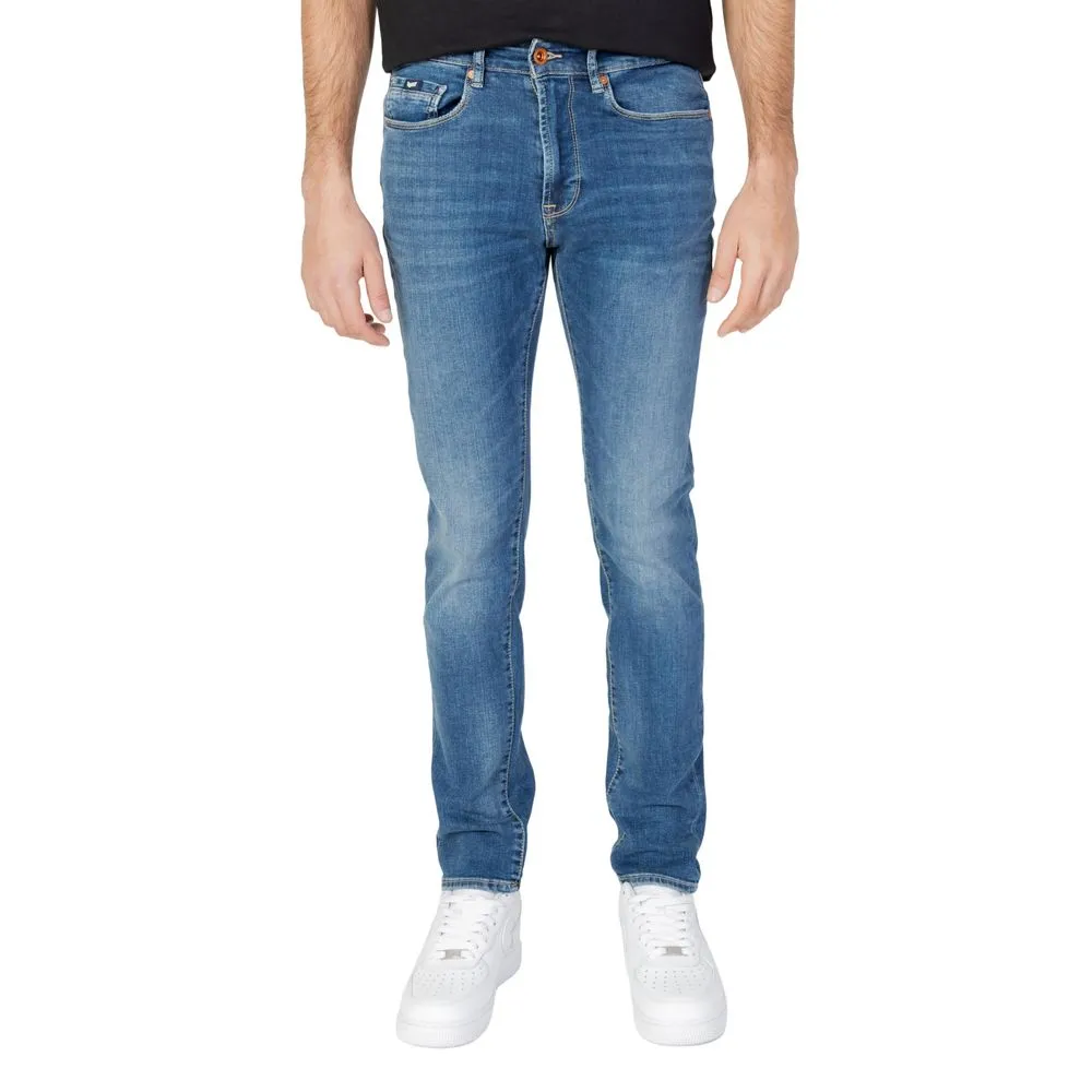 Gas Men's Blue Cotton Jeans & Pant