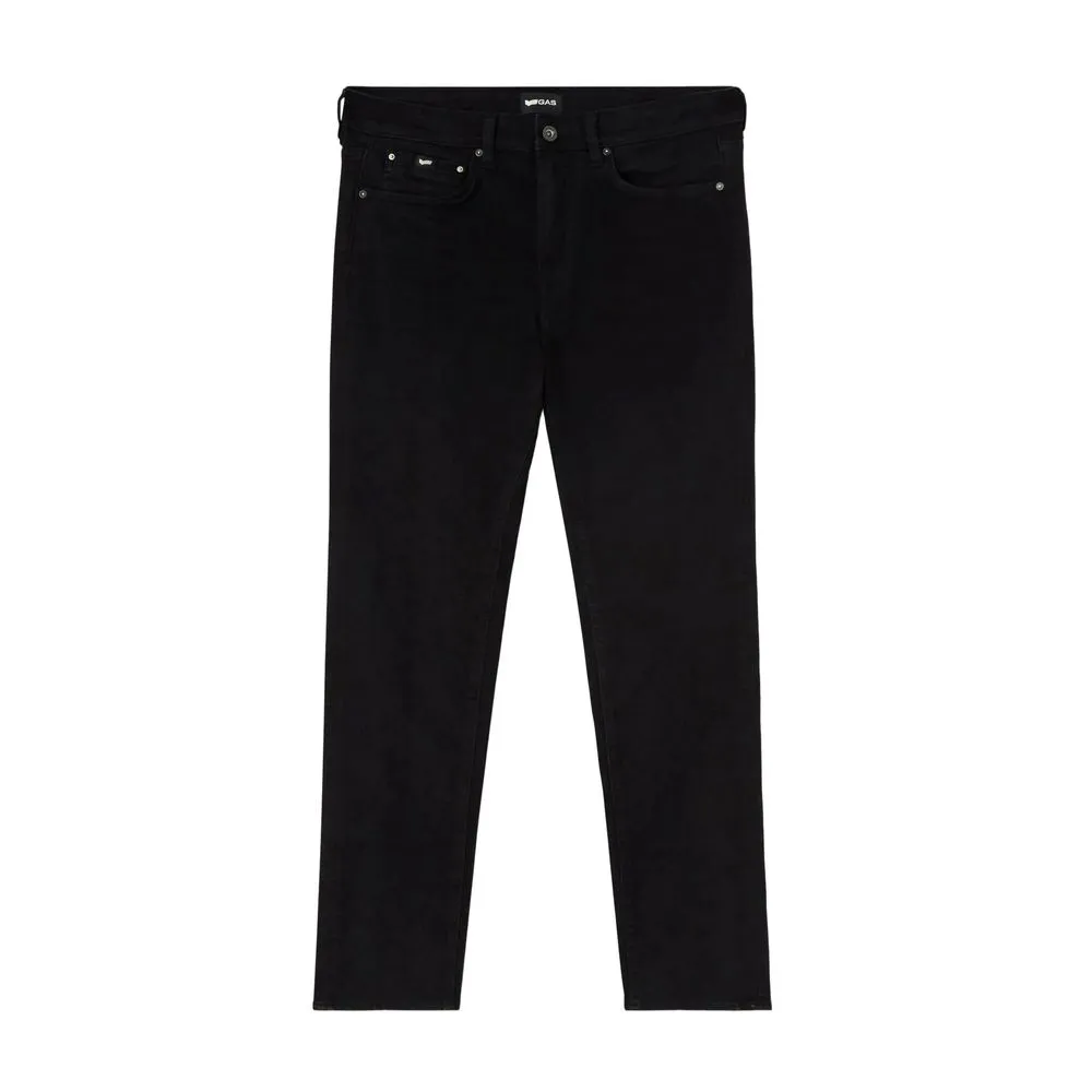 Gas Men's Black Cotton Jeans & Pant