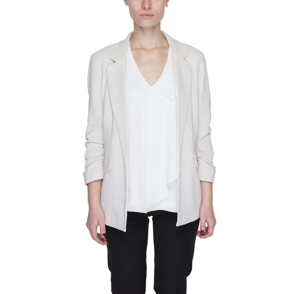 Only Women's Beige Polyester Suits & Blazer