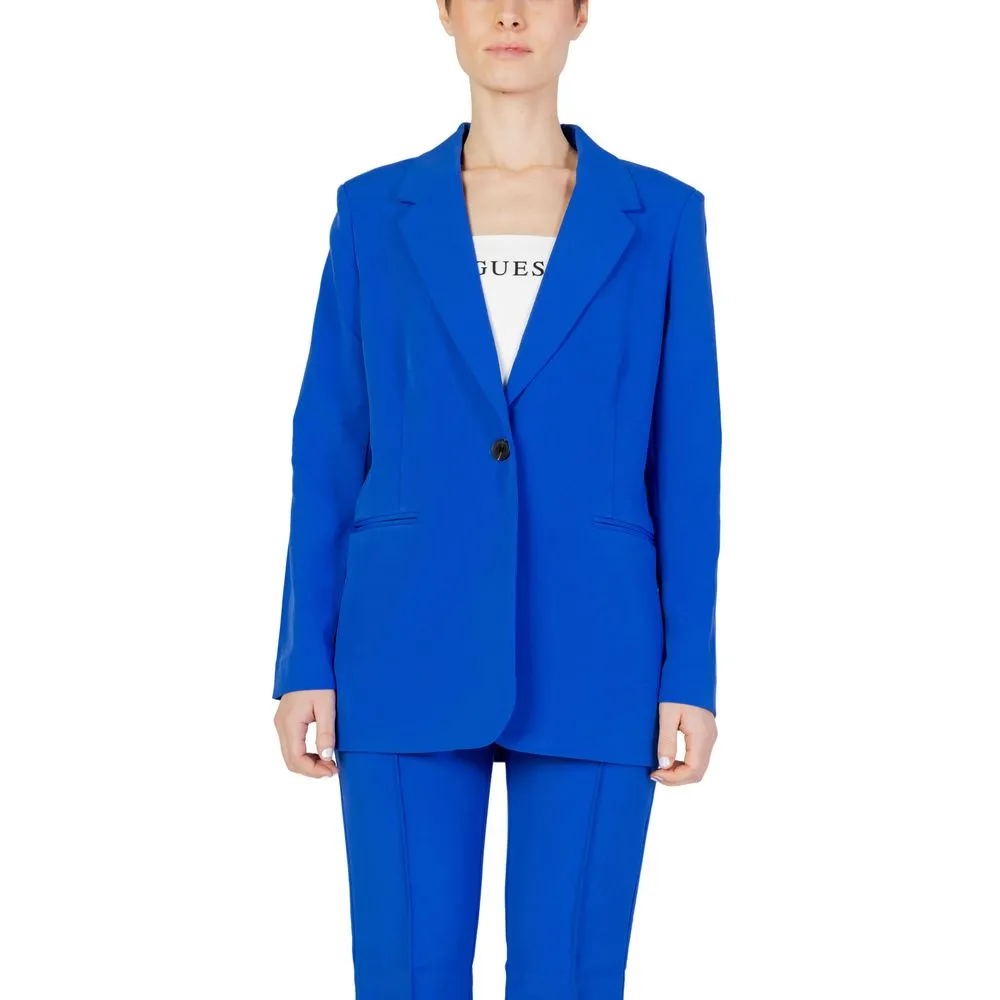 Only Women's Blue Polyester Polyester Suits & Blazer