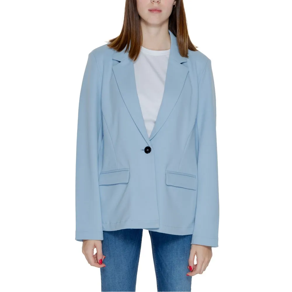 Only Women's Blue Polyester Suits & Blazer