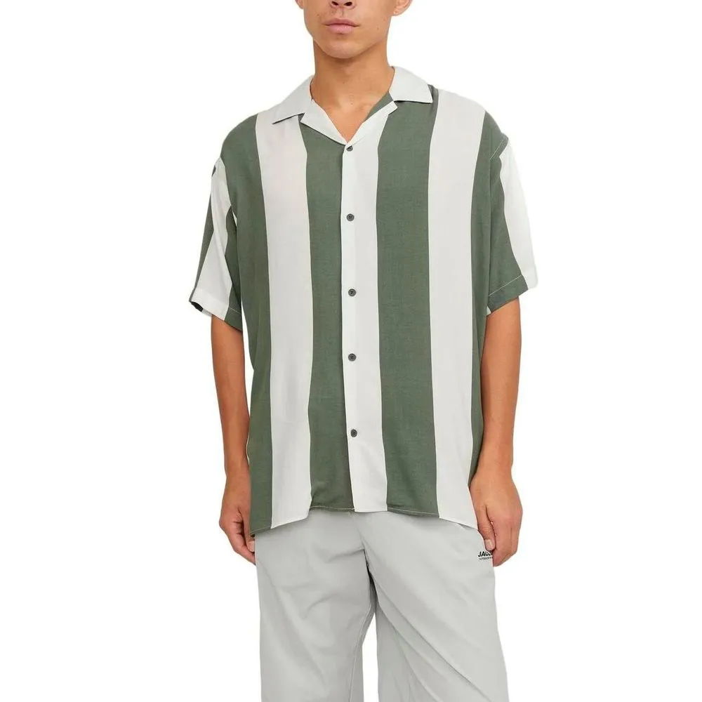Jack Jones Men's Green Viscose Shirt