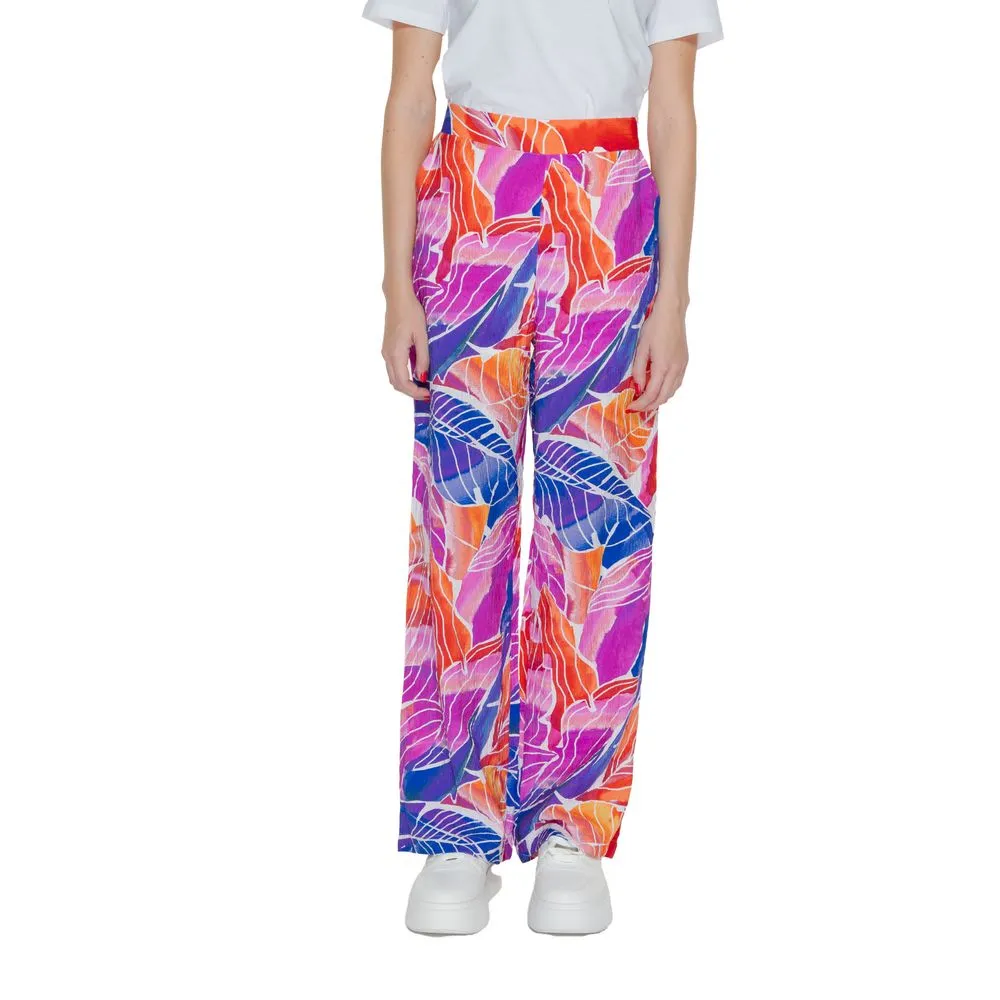 Vila Clothes Women's Multicolor Viscose Jeans & Pant