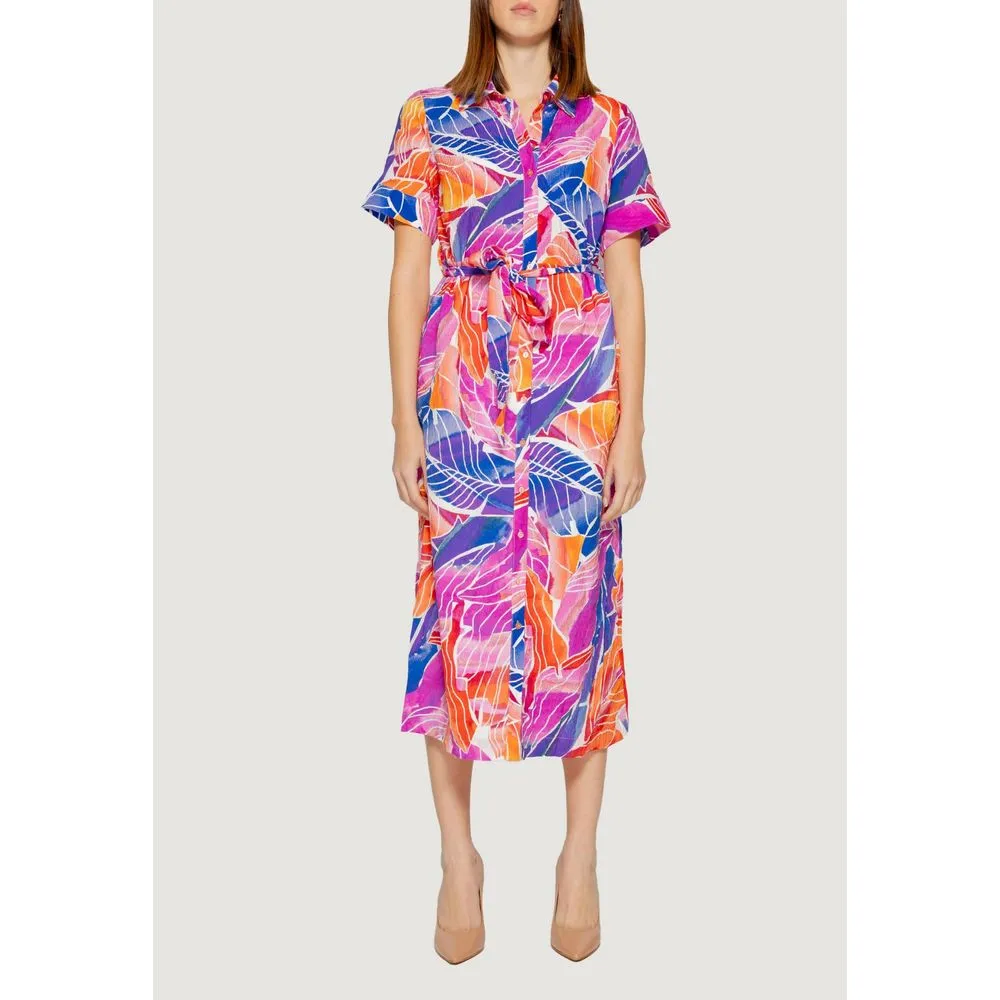 Vila Clothes Women's Multicolor Viscose Dress