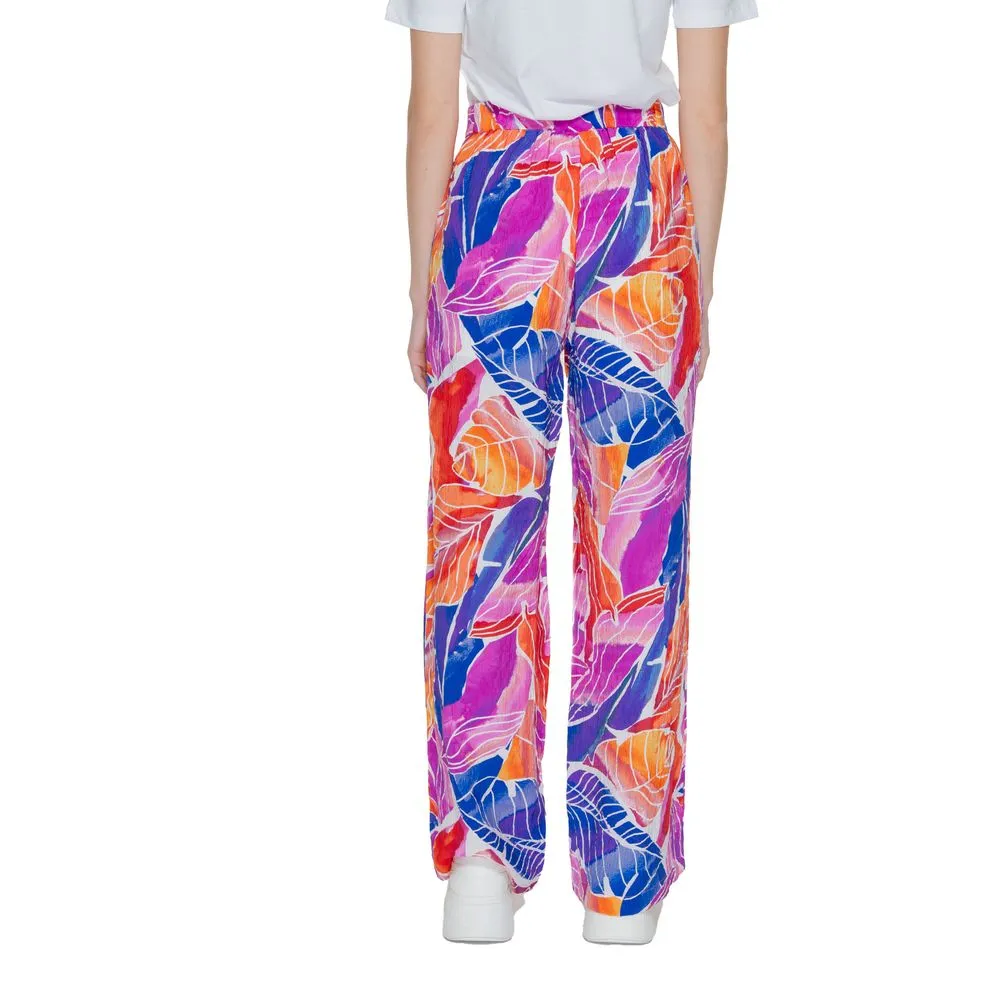 Vila Clothes Women's Multicolor Viscose Jeans & Pant
