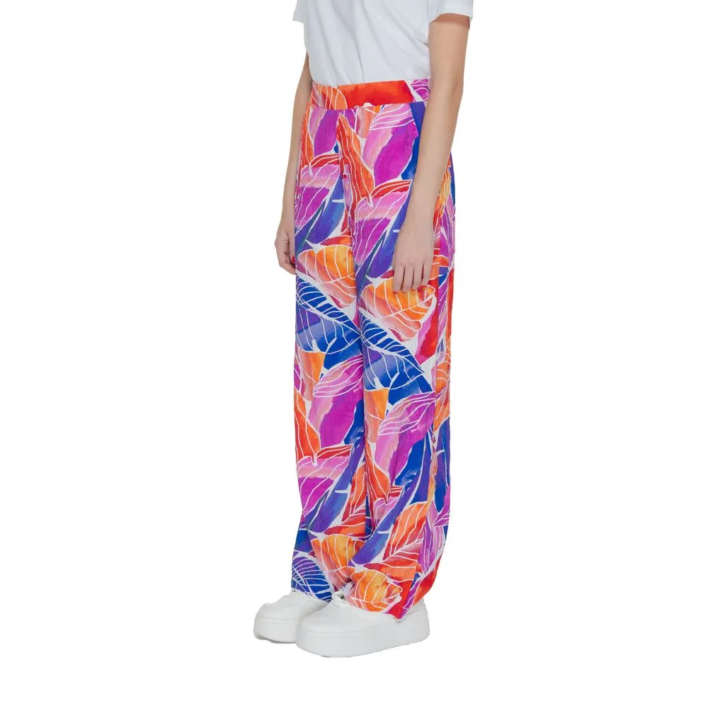 Vila Clothes Women's Multicolor Viscose Jeans & Pant